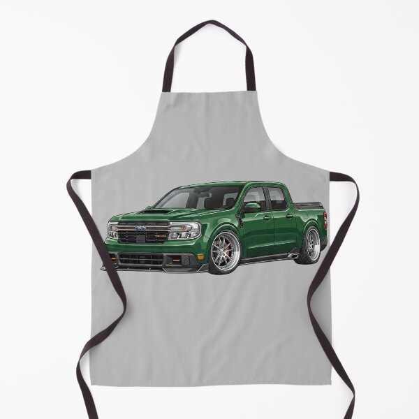 Item preview, Custom Ford Maverick Tremor Lowered Green Sport Truck Illustration designed and sold by Motorline44.