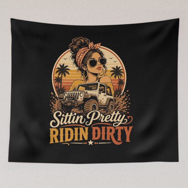 Item preview, Sittin Pretty Chasing Trails Tropical Off Road Girl designed and sold by JasKei-Designs.