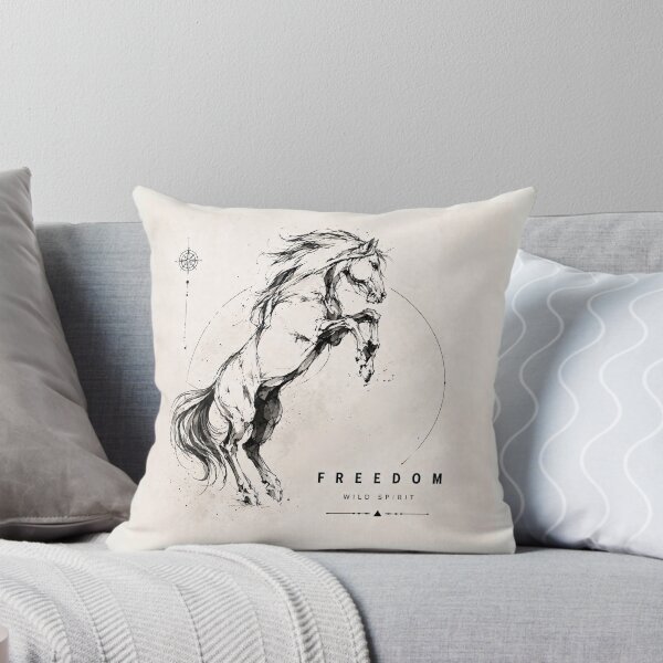 Item preview, Freedom - Wild Horse Ink Drawing designed and sold by thirtyonestars.