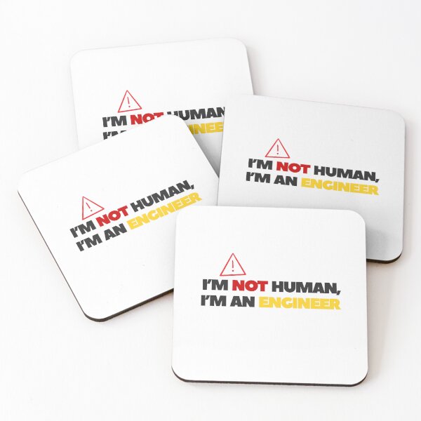 Item preview, I'm Not A Human I'm An Engineer Funny Text Design designed and sold by Violet-Forge.