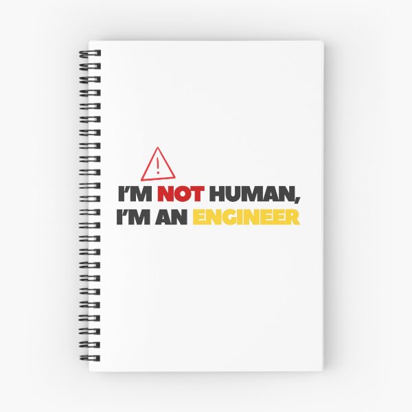 Item preview, I'm Not A Human I'm An Engineer Funny Text Design designed and sold by Violet-Forge.