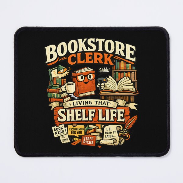 Item preview, Bookstore Clerk Living That Shelf Life -  Funny Book Lover  designed and sold by SidTastic .
