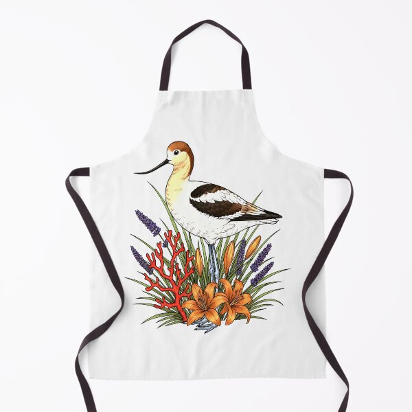 Item preview, Avocet Bird With Orange Lilies designed and sold by Birdhaus-Studio.