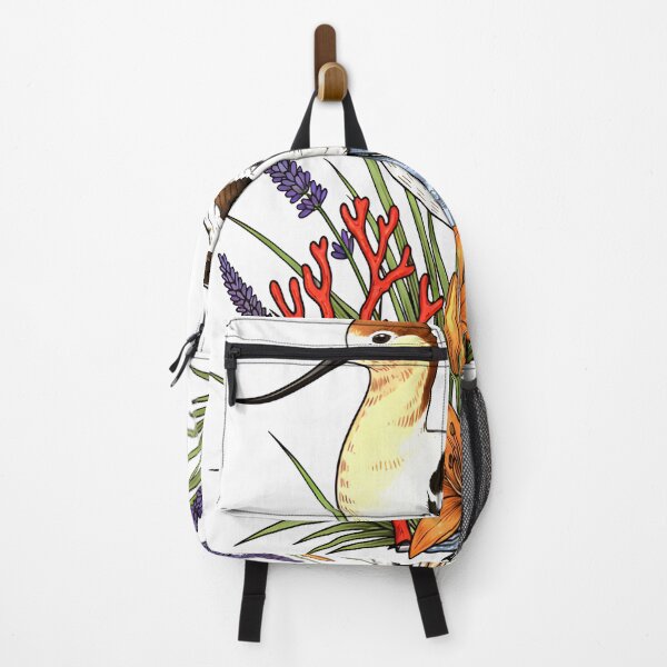 Item preview, Avocet Bird With Orange Lilies designed and sold by Birdhaus-Studio.