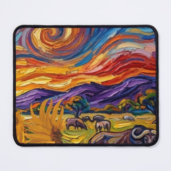 Item preview, Starry Night Safari Buffalo Painting designed and sold by Violet-Forge.