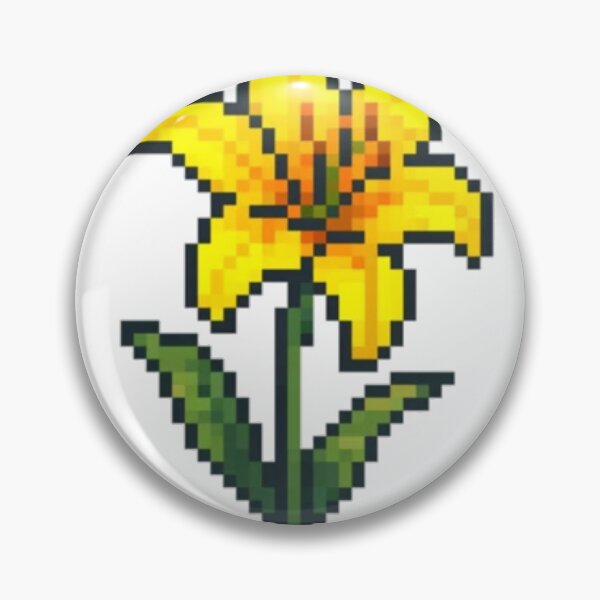 Item preview, Pixel Art Lily Flower Print | Retro Gaming Floral Design | Cute 8 Bit Yellow Flower Gift designed and sold by The-SilentPlace.