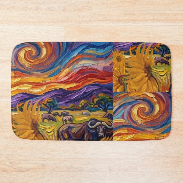 Item preview, Starry Night Safari Buffalo Painting designed and sold by Violet-Forge.