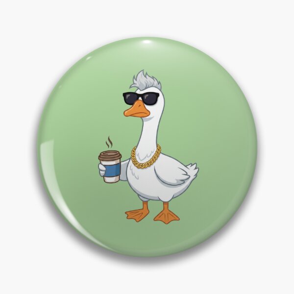 Item preview, cool Duck with Coffee & Chain designed and sold by Violet-Forge.