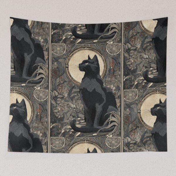 Item preview, Art nouveau cat designed and sold by MendaciousMina.