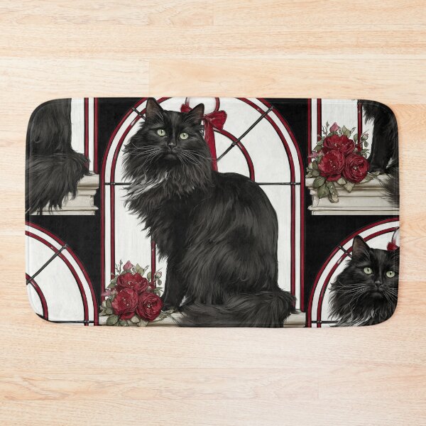 Item preview, Retro black cat designed and sold by MendaciousMina.
