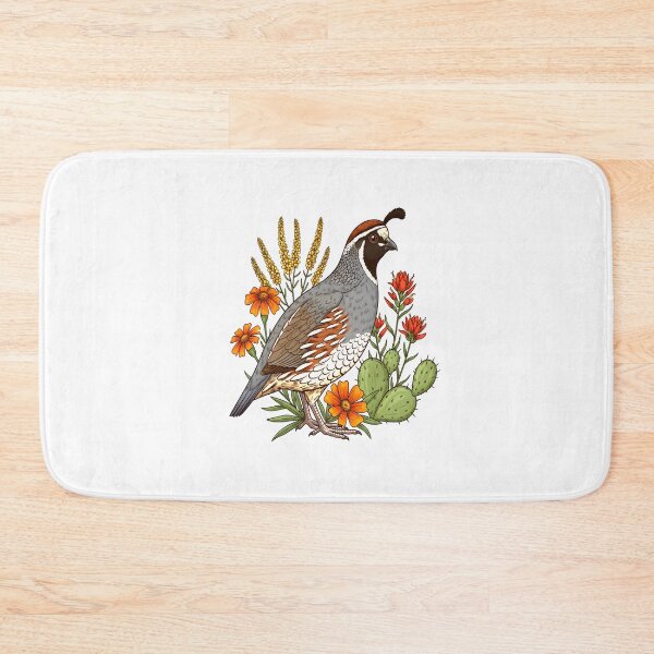 Item preview, California Quail And Desert Flora designed and sold by Birdhaus-Studio.