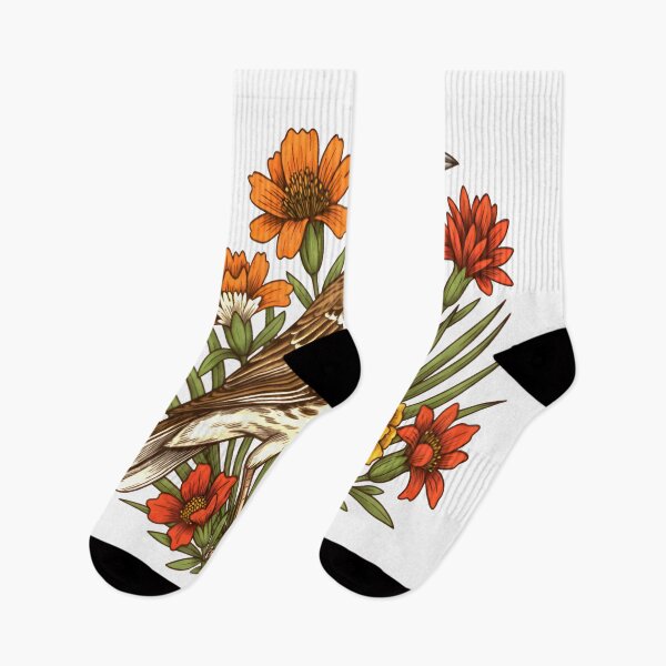 Item preview, Meadowlark With Yellow Marigolds designed and sold by Birdhaus-Studio.