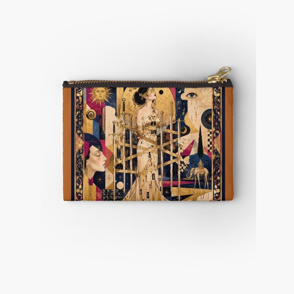Item preview, Eight of Swords - Klimt's Blind Goddess, Mystic Tarot and Surreal Dream designed and sold by Natalia-Vlad.