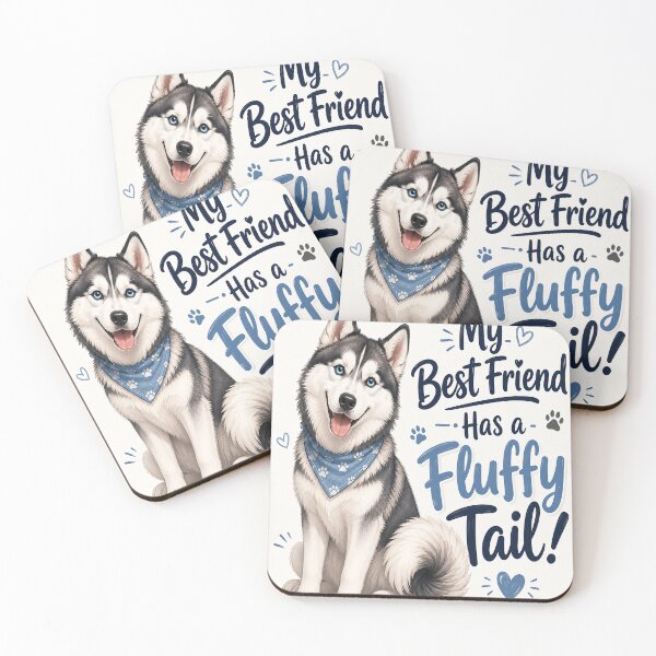 Item preview, My Best Friend Has a Fluffy Tail — Cute Husky Dog Design designed and sold by alw951.