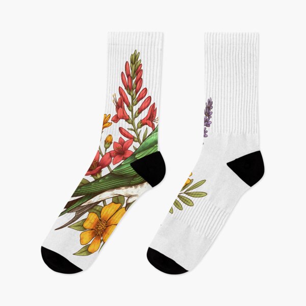 Item preview, Green Swallow And Spring Flowers designed and sold by Birdhaus-Studio.
