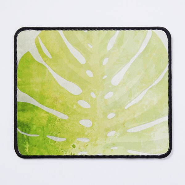Item preview, Green Yellow Gray Cream Monstera Tropical Plant Leaf Art designed and sold by Sharon Cummings Art.
