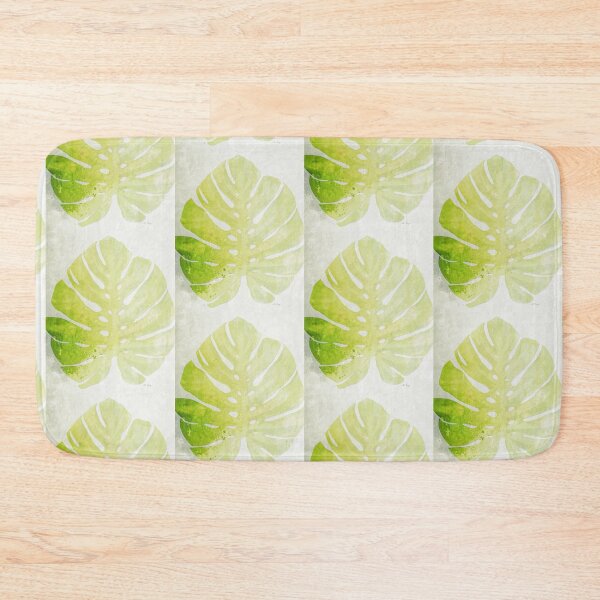 Item preview, Green Yellow Gray Cream Monstera Tropical Plant Leaf Art designed and sold by Sharon Cummings Art.