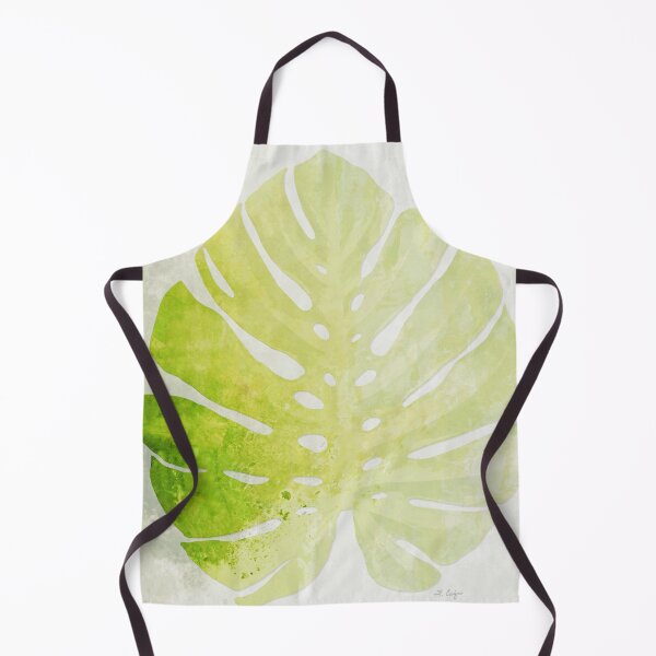 Item preview, Green Yellow Gray Cream Monstera Tropical Plant Leaf Art designed and sold by Sharon Cummings Art.
