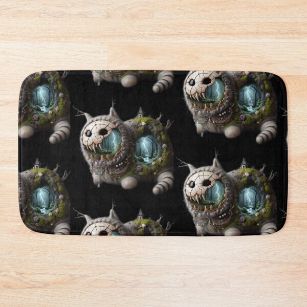 Item preview, The Cheshire Nightmare – Surreal Cat Mindscape and Skull Face designed and sold by LujziWorld.