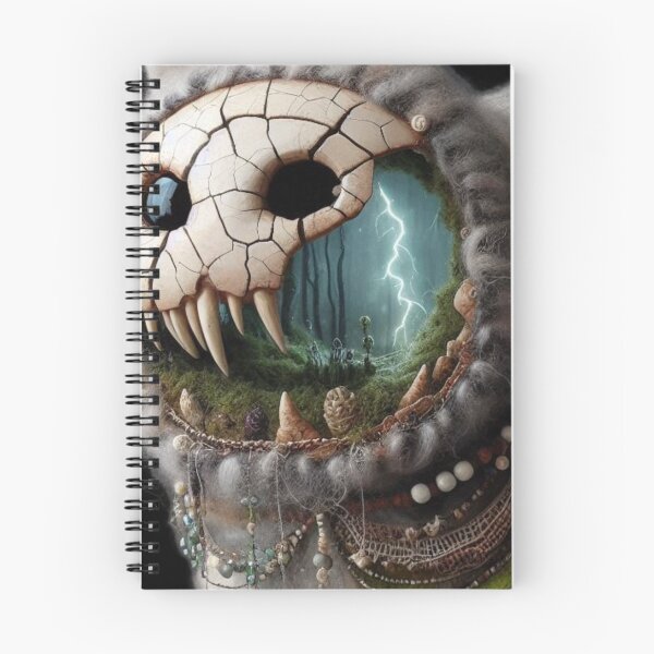Item preview, The Cheshire Nightmare – Surreal Cat Mindscape and Skull Face designed and sold by LujziWorld.