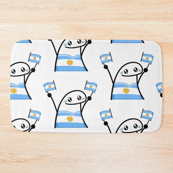 Item preview, Kawaii Character Celebrating Argentina | Argentine Patriotic Fan Art designed and sold by HeyHas.