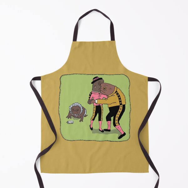 Item preview, ugly frog family dancing the pasadoble with baby on side designed and sold by LisetteBaron.