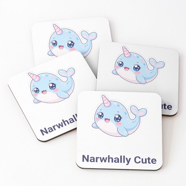 Item preview, Narwhally Cute Sweet Kawaii Narwhal with Saying designed and sold by BoosterShop.