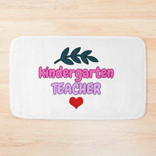 Item preview, A cute and colorful “Kindergarten Teacher” design with playful lettering, leafy accents, and a heart. Perfect for shirts, stickers, and classroom gifts. designed and sold by laughingshirts.