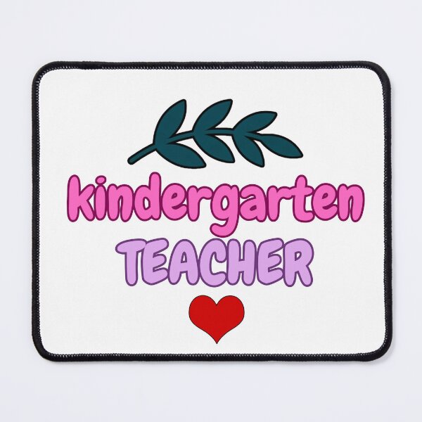 Item preview, A cute and colorful “Kindergarten Teacher” design with playful lettering, leafy accents, and a heart. Perfect for shirts, stickers, and classroom gifts. designed and sold by laughingshirts.