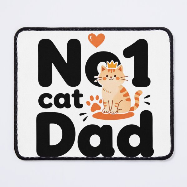 Item preview, : ? No 1 Cat Dad – Proud Number One Cat Father Design designed and sold by Tee Visions.