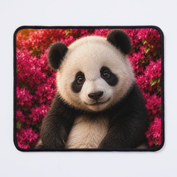 Item preview, Cute Baby Panda in Pink Flowers designed and sold by Rohan132.