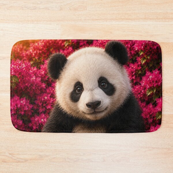 Item preview, Cute Baby Panda in Pink Flowers designed and sold by Rohan132.