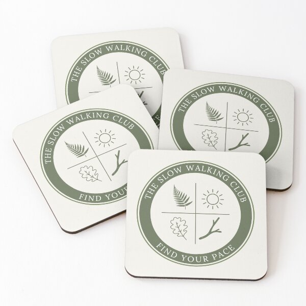 Item preview, The Slow Walking Club Find Your Pace Earthy Minimalist Nature Badge designed and sold by Digital-Thought.