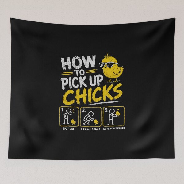 Item preview, How To Pick Up Chicks Funny Dating Humor Relationship Men Singles Pun Gift designed and sold by HumansStuck12.
