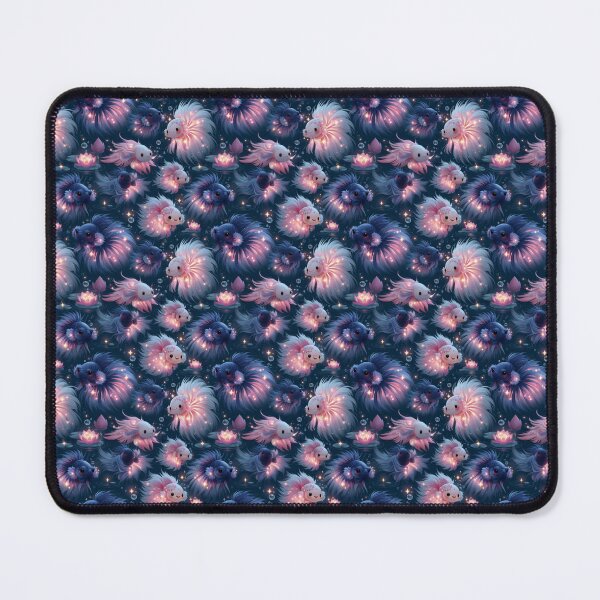 Item preview, Kawaii Chibi Betta Fish Seamless Pattern | Cute Betta Fish Repeat Print designed and sold by Moonlit Menagerie.
