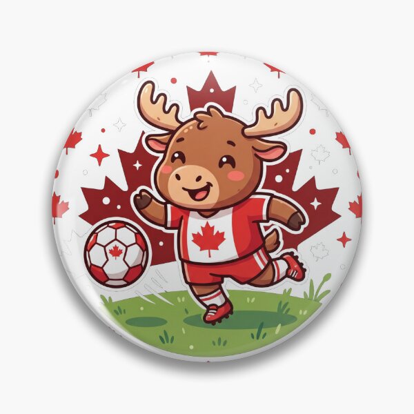 Item preview, Canadian Moose Soccer Kawaii Host Country Sticker designed and sold by sillyweas.