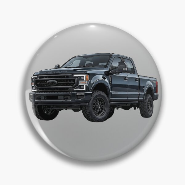 Item preview, Custom Ford Super Duty Tremor Lifted Grey Heavy Duty Truck Illustration designed and sold by Motorline44.