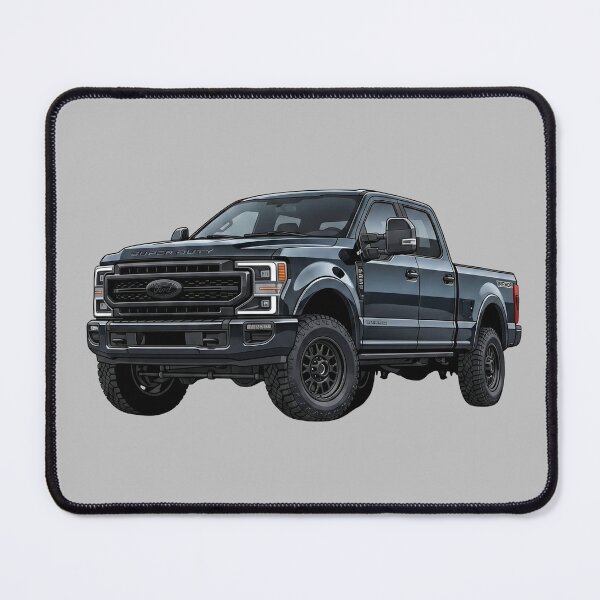Item preview, Custom Ford Super Duty Tremor Lifted Grey Heavy Duty Truck Illustration designed and sold by Motorline44.