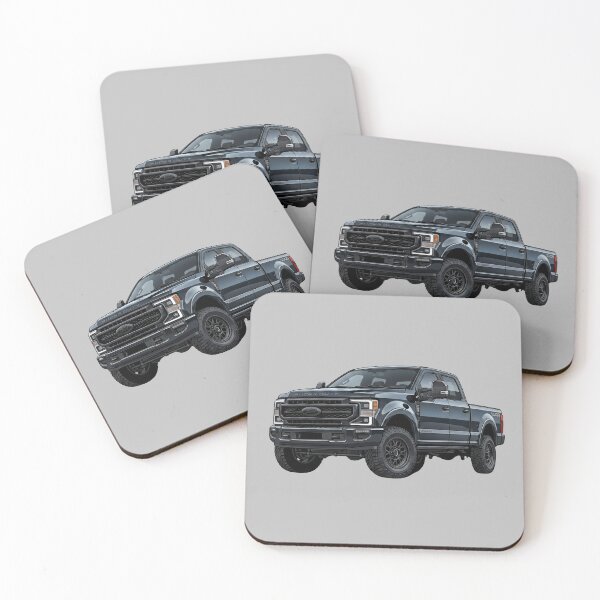 Item preview, Custom Ford Super Duty Tremor Lifted Grey Heavy Duty Truck Illustration designed and sold by Motorline44.