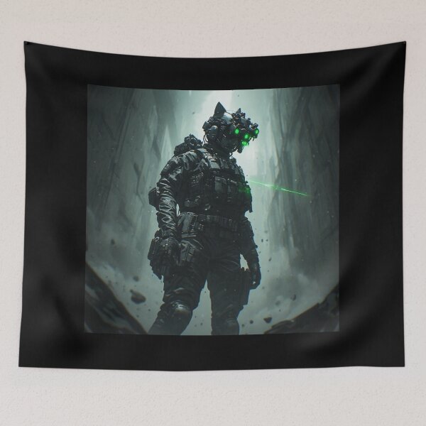 Item preview, "Futuristic Military Cyber Warrior" designed and sold by JMAVILA ART.