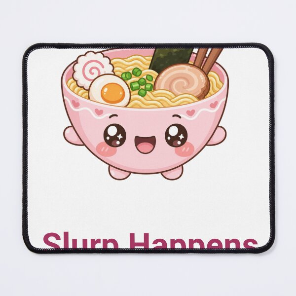 Item preview, Slurp Happens Cute Kawaii Ramen Bowl designed and sold by BoosterShop.