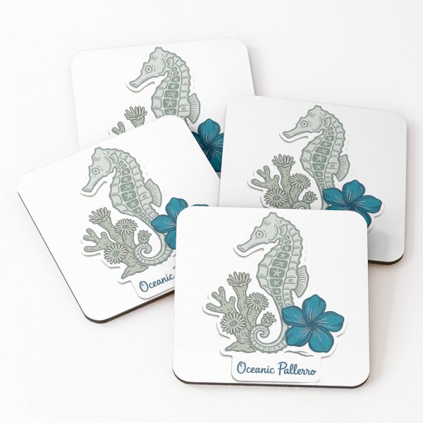 Item preview, Aesthetic Seahorse Coastal Ocean Illustration designed and sold by Mialunaa.
