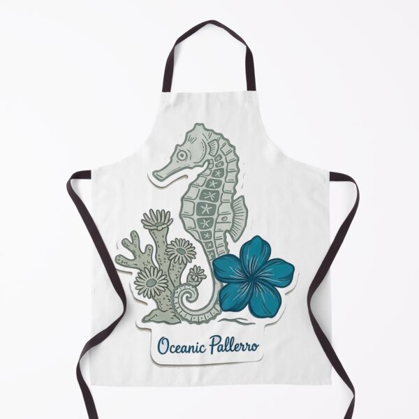Item preview, Aesthetic Seahorse Coastal Ocean Illustration designed and sold by Mialunaa.