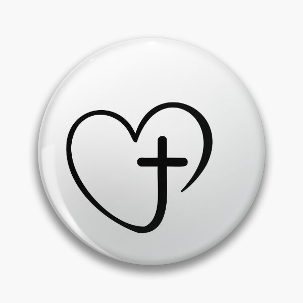 Item preview, Minimalist Heart and Cross Faith Design designed and sold by debbiebento.