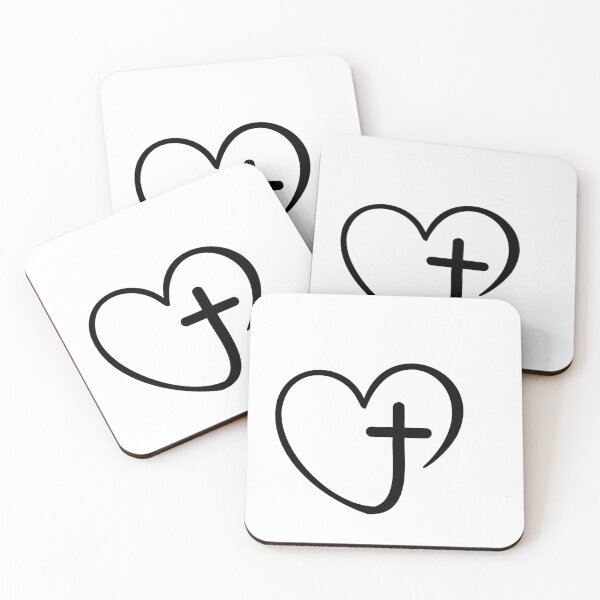 Item preview, Minimalist Heart and Cross Faith Design designed and sold by debbiebento.
