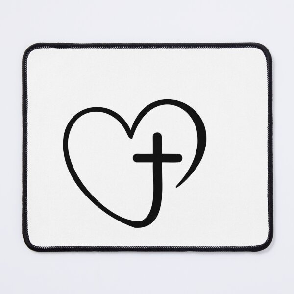 Item preview, Minimalist Heart and Cross Faith Design designed and sold by debbiebento.