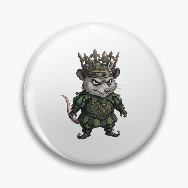 Item preview, The Villainous Rat King Sticker – Cute Dark Fantasy Royal Art designed and sold by Ink & Void Co..