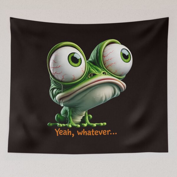 Item preview, Big Eyed Frog Meme designed and sold by Chaotic Critters.