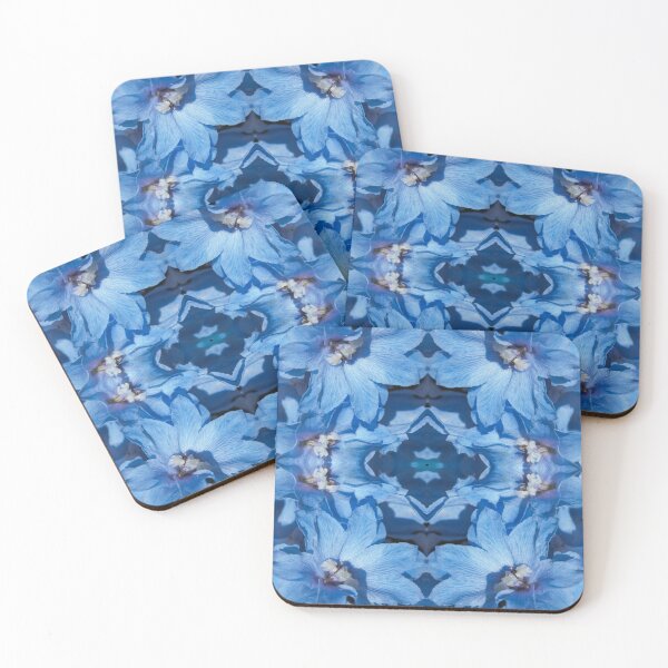 Item preview, Blue Floral Kaleidoscope — Symmetrical Botanical Pattern for Décor designed and sold by Andrey Yurkevich Art.