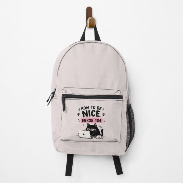 Item preview, How To Be Nice Error 404 Funny Black Cat Laptop Sarcastic Tech Humor Art designed and sold by PrintAura15.